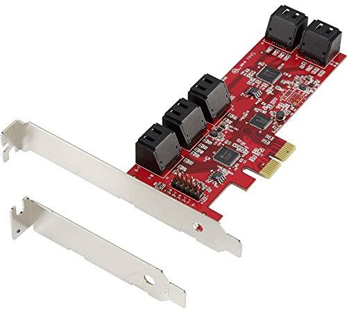 Renkforce RF-2748532 10 Port SATA Controller PCIe x4 Passend für (SSD): SATA SSD inkl. Low-Profile Slotblech