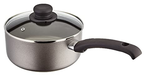 Judge Everyday 20cm Non-Stick Saucepan, 2.4L with Vented Glass Lid and Stay Cool Handle, Aluminium, Dishwasher Safe, Not Suitable for Induction Hobs, Compatible with All Other Hobs
