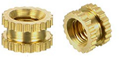 sourcing map 100 Stück Gewindeeinsatz Einschraubmuttern M3 x 3 mm (L) x 5 mm (Außendurchmesser) Messing