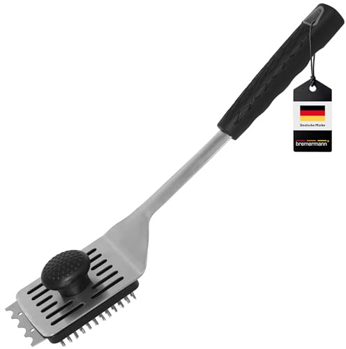 bremermann Grillbürste, Grillgutwender 2in1, Edelstahl, ca. 42 cm Länge