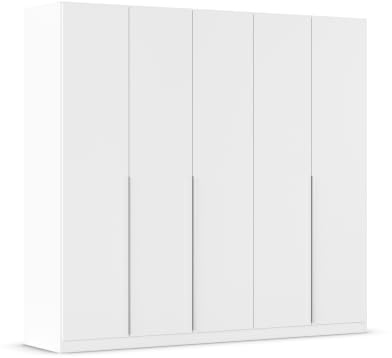 Rauch Möbel Alabama, Kleiderschrank, Farbe Weiß, Breite 226 cm | Schrank, 5-türig, Zubehör Premium, für Schlafzimmer, Kinderzimmer, Garderobe, Flur