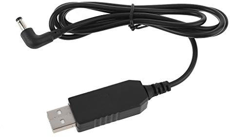 Chenpaif Cable Adaptador USB 5V a DC 12V, Universal de 90 Grados a 12V 4.0x1.7mm, Fuente de Alimentación para Tmall Smart Bluetooth Speaker Echo Dot 3rd Router LED Strip 1m Negro
