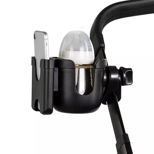 Sound Way - Cochecito portavasos, universal para cochecito 2 en 1, para teléfono móvil, 360 grados, giratorio, portavasos para sillas de ruedas, andadores de movilidad, bicicletas
