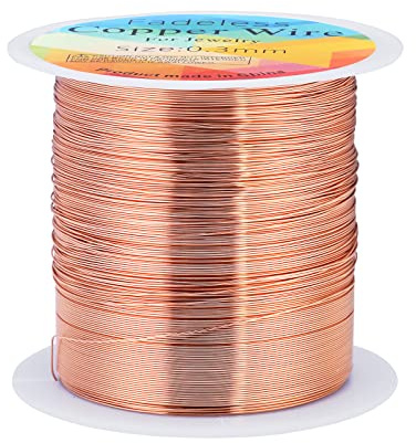 BEIMEIII 100 m x 0,3 mm Kupfer Schmuckdraht, Handwerk Schmuck Draht, Kupfer Handwerk Schmuck Draht, Kupferdraht für Basteln und Schmuckherstellung