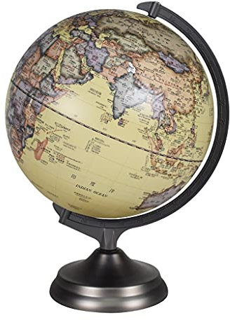 Globus der Welt 30,5 cm Bildungs-Weltkugel mit Metallständer Desktop Geographische Globen 30 cm Durchmesser Weltkugel-Lampe for Kinder Erwachsene Bildungs-Weltkugel (Color : World Globe Lamp A)