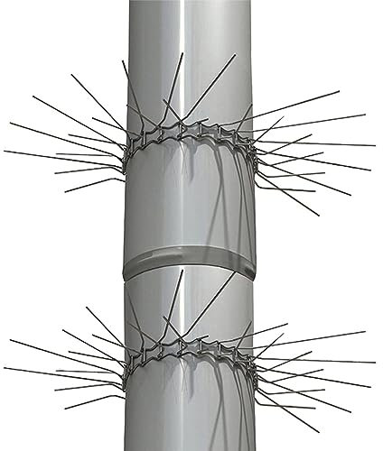 tinysiry Protezione per grondaie o Alberi per Gatti, Protezione per Alberi, Set di Cinture repellenti per martore, in Acciaio per casa, grondaie e Alberi, Protezione Contro Le martore, Tubo di scaric