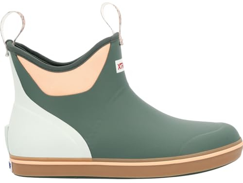 XTRATUF Women's Ankle Deck Boot, Garden Green, Size 8(M)