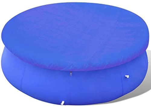 Homgoday Abdeckplane für oberirdischen Pool, 450-457 cm, rund, Poolabdeckung, Poolabdeckung, Abdeckplane für Pool