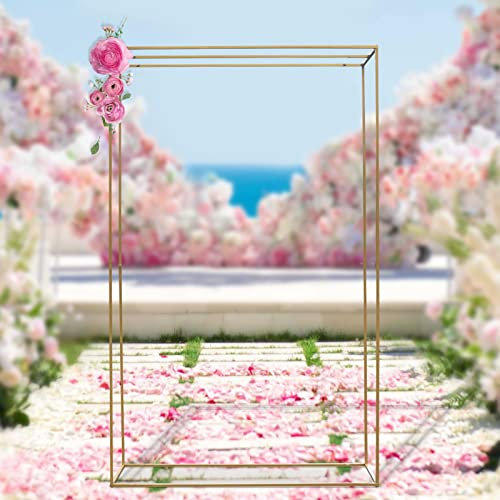 vinnyooc Arche de mariage - 280 x 162 x 55 cm - En métal - Carré - Décoration de jardin - Pour mariage, anniversaire, fête