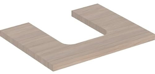 Geberit Waschtisch-Platte One 60x3x47cm, Eiche/Mela Holz, Ausschn mit.