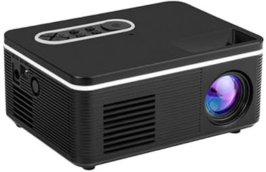 Small Home Projector, Portable LED Projector, 1080p High-definition, 100 large Screen, 3.5m Projection, Compatible with Multiple Devices, Suitable for Bedrooms, Living Rooms, Camping (Black)