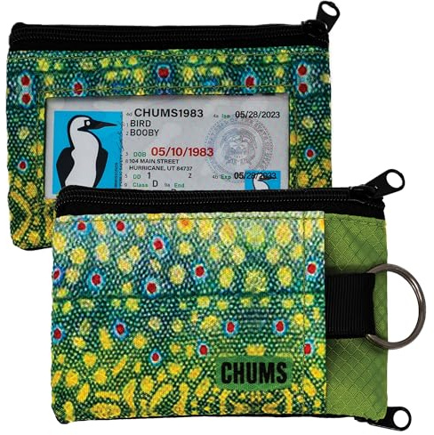 Chums Surfshorts Wallet - Minimalist Keychain Wallet for Men (Brook Trout)