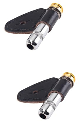 ifundom 2sätze Kopfhörer Jack Für Gitarre Kupfer Endpin Mit Lederabdeckung Für Akustische Und Elektrische Gitarren Kompakte Bauweise Hochsensibel Langlebig Und Rauschreduzierend