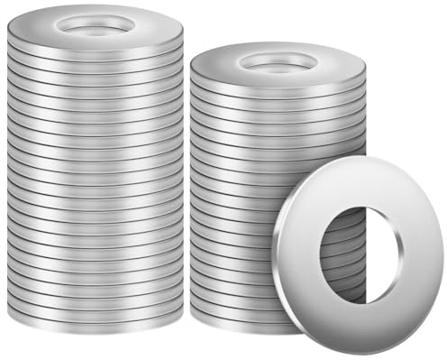 BOUMVID Unterlegscheiben Edelstahl, M5 x 15mm 50 Stück Unterlegscheibe Beilagscheiben 304 A2 V2A, Karosseriescheiben Große DIN9021 / ISO7093, Metallscheiben für Gewindestange & Muttern & Schrauben