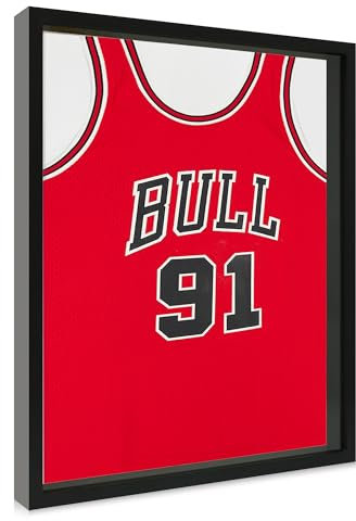CCDCC 16x20 Large Shadow Box Picture Frame with Soft Linen Back, Black Wooden Youth Kids Jersey Frame Display Case with Tempered Glass Cover for Wall Display