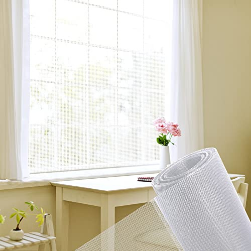 Moustiquaire au Metre 200x450cm, Moustiquaire Rouleau Toile de Fibre de Verre Moustiquaires en Maille pour Fenêtres pour Chat Fenêtre, Blanc