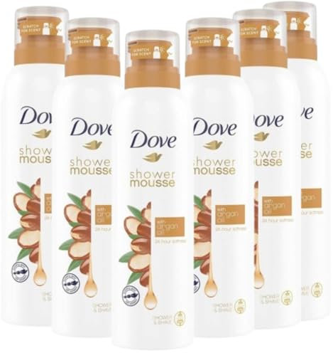 Dove Mousse Doccia Con Olio Di Argan Nutriente 200 Ml (6, Unità)