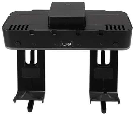 För Spelkonsol Väggladdningsdocka, Väggmonteringssats Hylla med 1080P 60Hz HDMI-portar, 10 Spellagringshållare, RGB-belysning, För