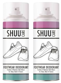 SDMAX Footwear Deodorant Spray, Shoe Care, Smell Remover, Freshens And Odor Prevention, Antibacterial Ingredient, Easy To Use, Lightweight And Portable, 250ml (2PCS)