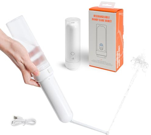 WQV Travel Portable Bidet, USB-C Rechargeable Handheld Travel Bidet Sprayer with 3 Wash Modes for Personal Hygiene, Bed-Ridden & Postpartum Care, Camping Essential