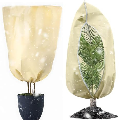 SZSMW 2er-Pack Jutesack Pflanzenschutz Winter - Winterschutz Olivenbaum - Winterzelt Für Pflanzen Frostschutz，Geeignet Für Gärten, Blumen, Pflanzen, Setzlinge und Andere Orte
