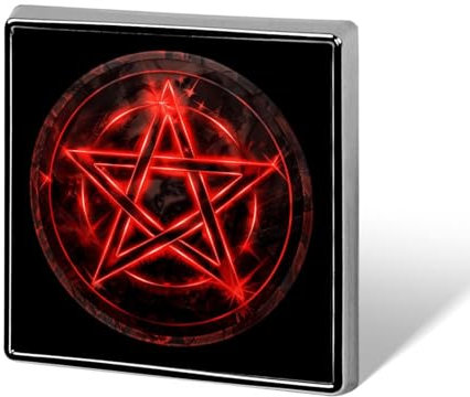 Rotes Pentagramm-Symbol, quadratisches Abzeichen, Metall-Anstecknadel, individuelle Brosche, Gedenknadeln für Frauen und Männer
