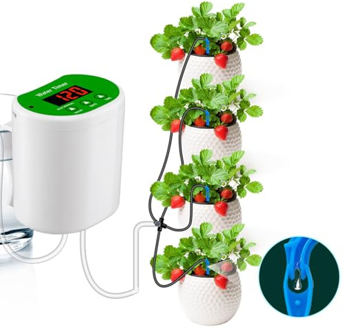 Automatisches Bewässerungssystem, Zeitgesteuertes Bewässerungssystem, Tropfbewässerungsset für Gartenterrassen mit Individuellem Zeitplan für die Bewässerung von Topfpflanzen Im