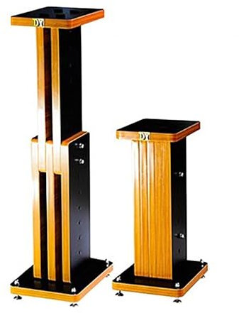 Elitix HiFi Rack Paar Hölzerne Lautsprecherständer, Höhenverstellbar, TV-Ständer, Medienkonsole für Alten Vintage-Stereo-Receiver, Stereo-Racks, Möbeltisch(22-27cm,L)