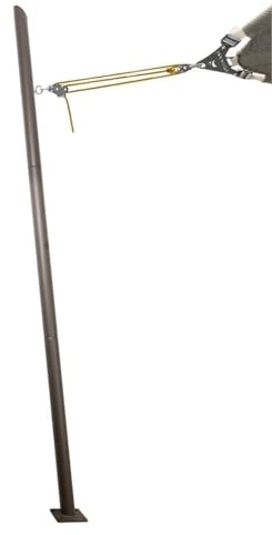 Maanta EZ Mast Sonnensegelmast 260 cm - Ø 70 mm - 5 Befestigungspunkte - verzinkter Stahl - Corten - Neigung 80°