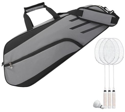 Genérico Tennisschlägertasche: große wasserdichte Badminton-Transporttasche, Badmintonschlägerabdeckung, Racquetball-Tasche für Männer und Frauen