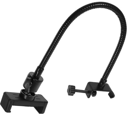 COOPHYA Cell Phone Clip Microphone Stand Mic Clamp Phone Holder for Mic Boom Stand Tray Attachment Flexible Arm for Recording