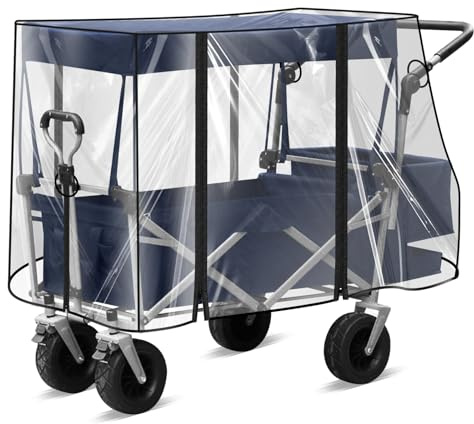 Protección contra la lluvia para carrito de bolardo, accesorios de PVC, plegable, con techo, playa, transparente