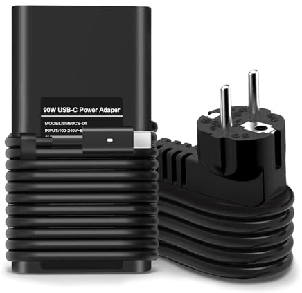 SiKER 90W USB C Laptop Netzteil Ladegerät Ladekabel Kompatibel mit Dell XPS 12 13 15 17 Series 9250, Latitude Series 5175 5179, Precision, Optiplex, Chromebook, Inspiron Series