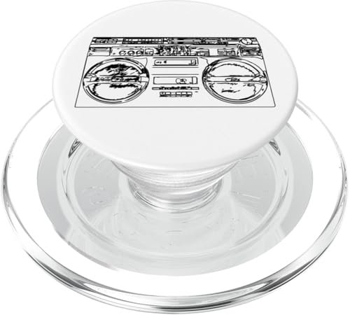Old School Rap Ghettoblaster Retro Stil 80er Hiphop Musik PopSockets PopGrip für MagSafe