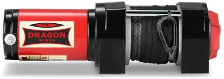 Dragon Winch Elektrische Seilwinde 12V 4000 lbs / 1814 kg Maverick-Serie Elektrowinde mit Synthetikseil 15m für Quads ATV UTV | Wasser- und Sandfest einschließlich kabelloser Fernbedienung + Zubehör