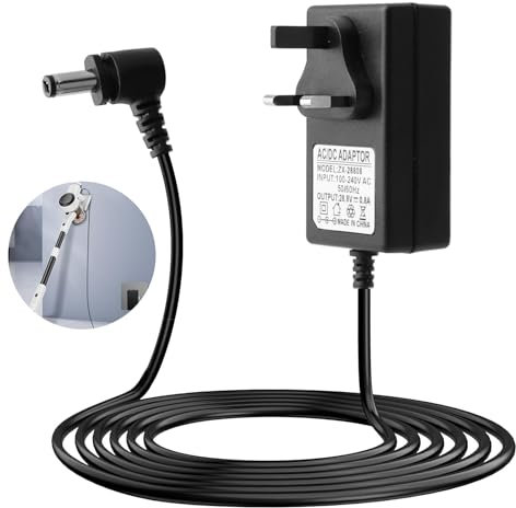Eddrfy 28.8V 0.8A Charger Compatible with Shark IZ201UKT IZ202UK IZ251 IF200 IF251 IF281 IF285 IR100 IR200 Cordless Vacuum, 5.5mm Plug UK Power Adapter, Only for 25.2V Battery, Not for 28.8V Models