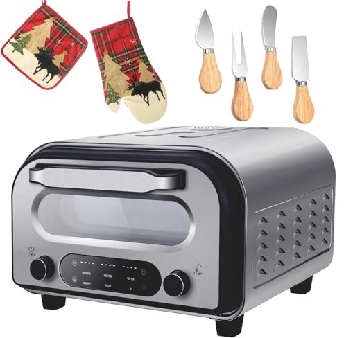 Electric Indoor Pizza Maker with Presets, Quick Heating Cooks in 90 Seconds, Adjustable Controls for Perfect Homemade Pizza