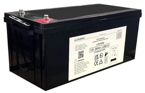 Ultramax LI200-12, 12v 200Ah LiFePO4 batería de fosfato de hierro de litio
