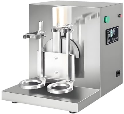 Mezclador Eléctrico de Té con Leche Mezclador de Bebidas de Doble Taza Coctelera Automática de Doble Marco para Té de Burbujas,Jugo,Café,Leche Y Vino