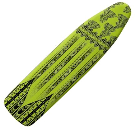 Ironing Board Covers 125 x 45 Elasticated Black Green with Padding, Easy Fit and Resists Scorching,Bungee Elasticated Ironing Board Covers Large, Easy Placement
