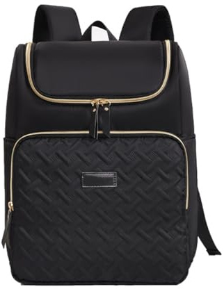 AUXDIQ 18L Picknickrucksack Kühltasche Kühlrucksack Thermo Rucksack Isoliert Cooler Bag Isoliertasche (Schwarz)
