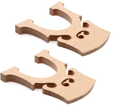 Kisangel 2pcs Cello Bridge Maple Wood Replacement Parts Natural Tone Enhancer Professional Fitted Accessories for Learning and Practice Instruments