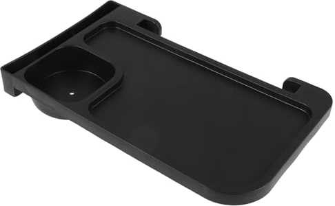 Didiseaon Soporte Lateral para Sillas con Portavasos de Plástico Abs Resistente Bandeja Antideslizante Multifuncional para Camping y Exteriores Negro