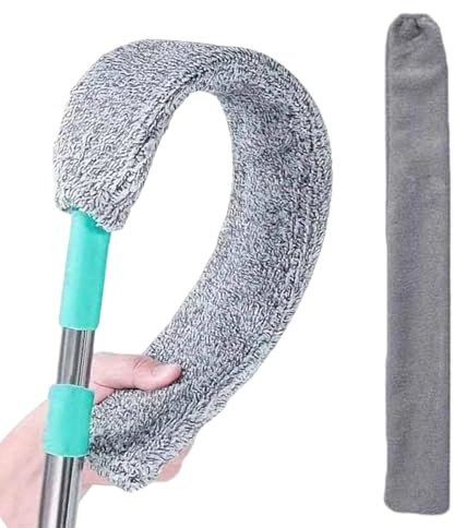 Spolverino per elettrodomestici, manico lungo, in microfibra, strumento di pulizia sotto il frigorifero, per casa, ufficio, dormitorio, pavimento, divano, letto, soffitti alti