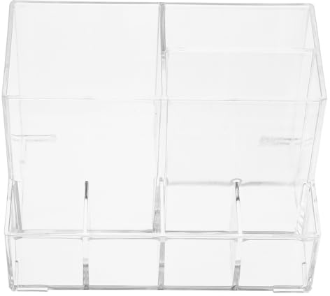 TOGEVAL Makeup Dirt Acrylic Multi-compartment with Brush Holder Design Lightweight Cosmetic Organiser that Keeps from Water Your Stuff and for Office and Bedroom Storage