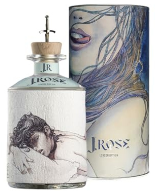 J. Rose Gin London Dry Artigianale - J.Rose JR01 con TUBO - Collezioni D'autore - Edizione Limitata Maestro Milo Manara - Bottiglia da 70 cl