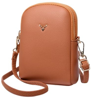 kleine umhängetasche damen, Dirndl Tasche Damen Klein Umhängetasche Hirsch Handtasche PU Leder Trachtentasche mit Handgelenkband & Verstellbar Abnehmbar Schultergurt, Oktoberfest Schultertasche