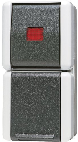 Jung 876KOW SCHUKO-Steckdose mit Kontrollschalter