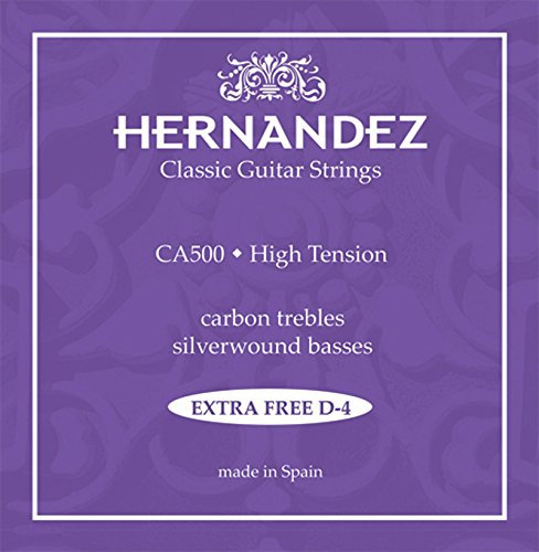 Hernandez CARBON CLASSIC SET CA-500 - VIOLETT - HT Saiten für Konzert-Gitarre - High Tension - Plus zusätzlicher D4-Saite, 224757