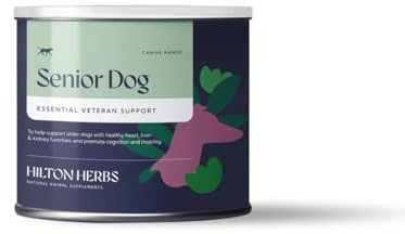 Hilton Herbs Senior Dog Natural Supplement. 100% Natural Ingredients. Supplement for Older Dogs. For Dogs with Stiff Joints, Hip Issues and the Heart. 60 g